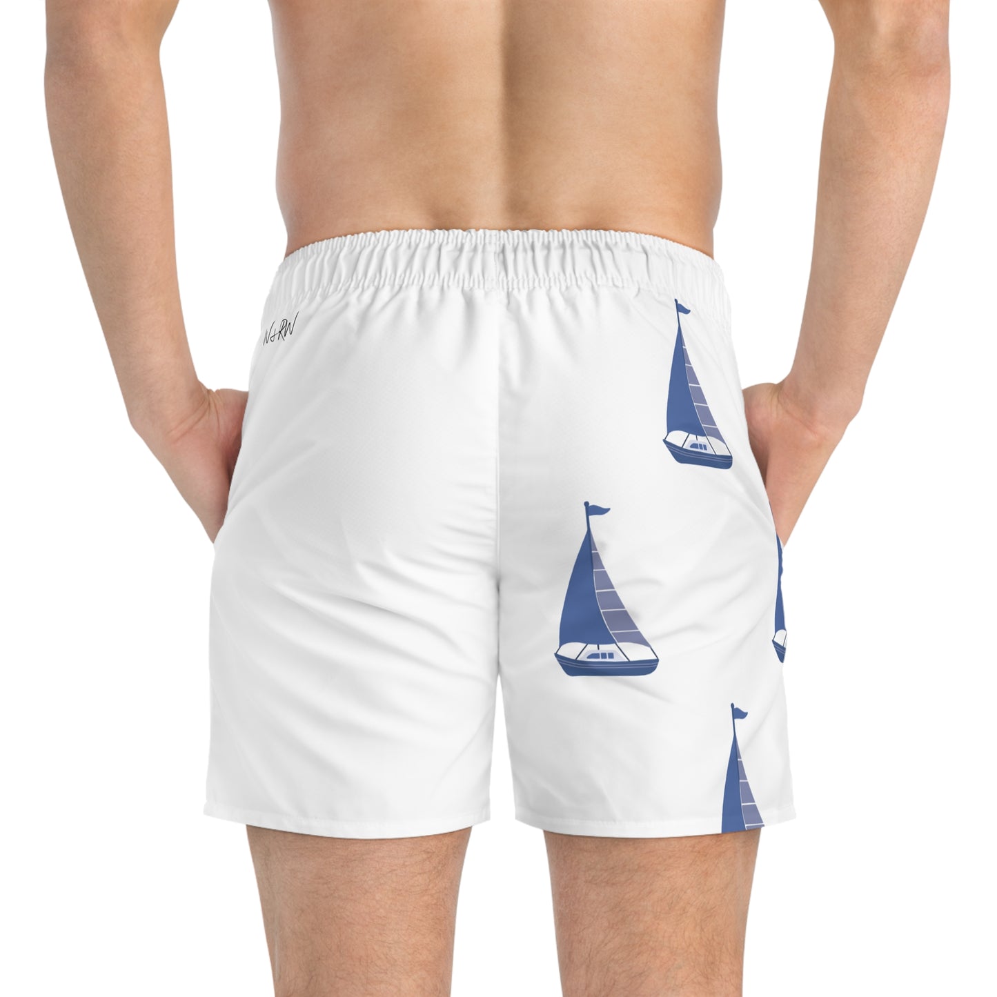 Nautical Breeze Swim Trunks, Beachwear, Summer Essentials, Vacation Swim Shorts, Sailing Style, Pool Party Attire, Coastal Retreat