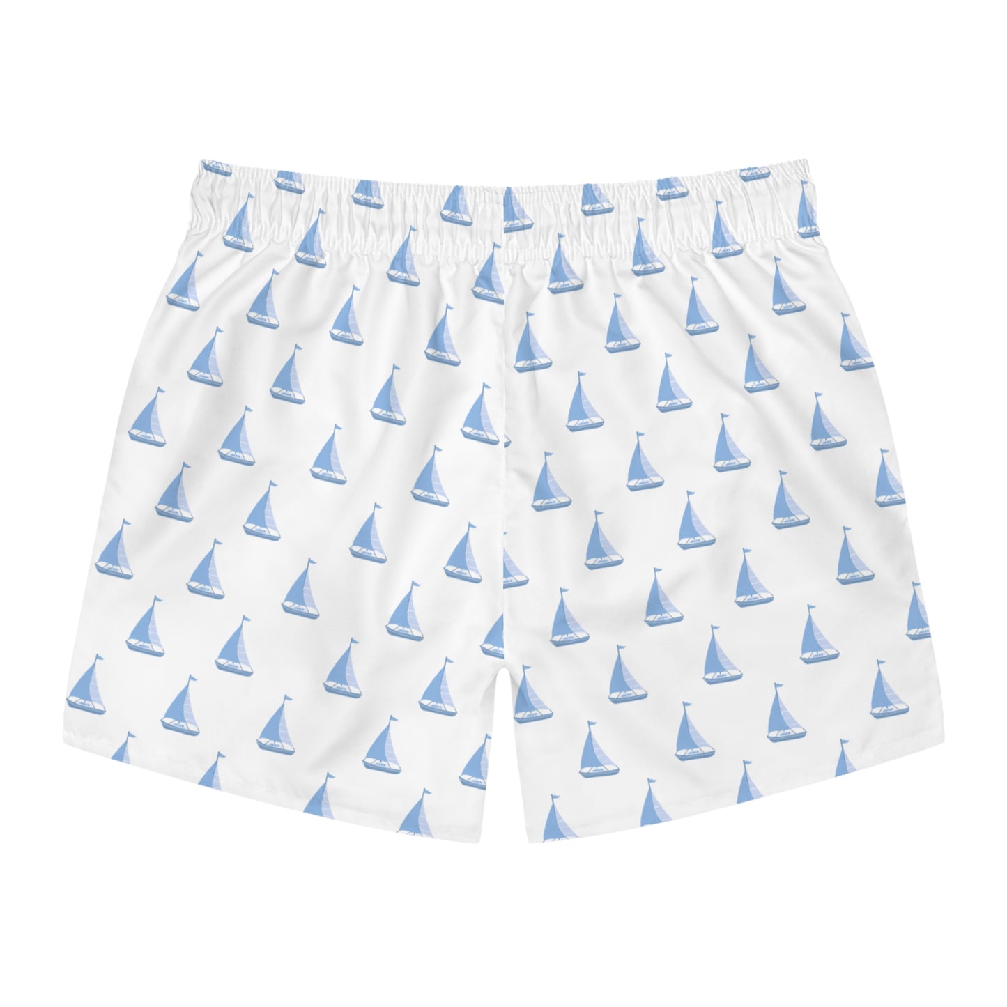 Nautical Sailboat Swim Trunks, Summer Beach Shorts, Vacation Wear, Pool Party Gear, Gift for Beach Lovers, Ocean Theme Swimwear