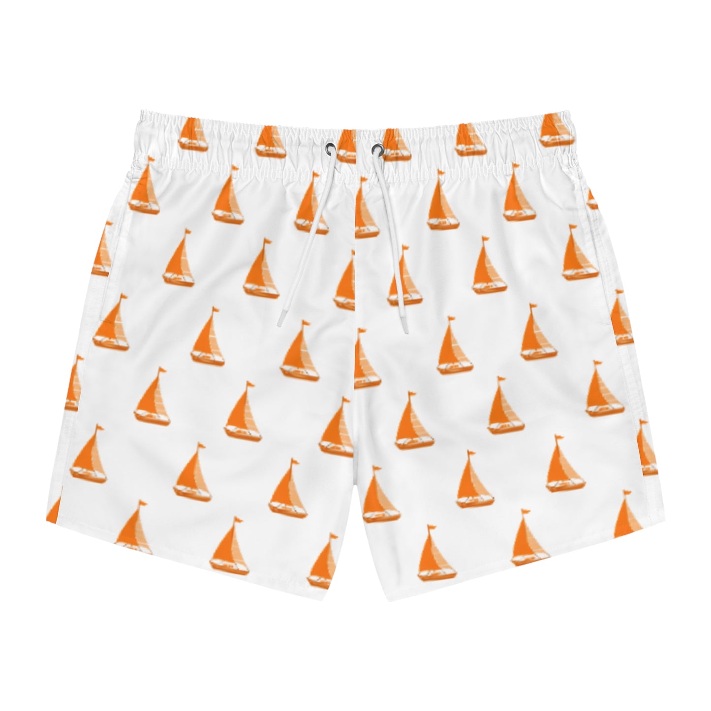Nautical Swim Trunks, Beachwear for Summer, Water Sport Shorts, Sailing Print Swimwear, Vacation Essential