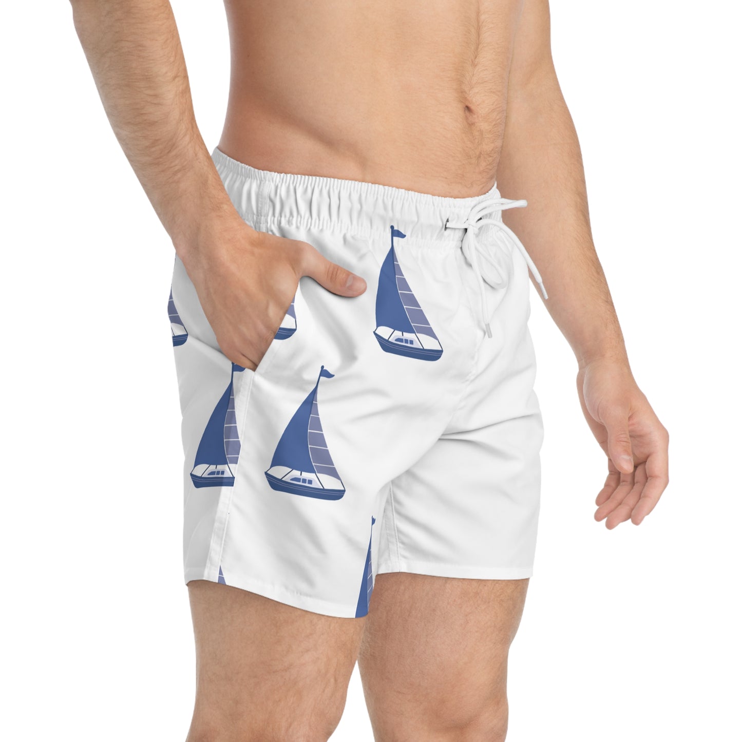 Nautical Breeze Swim Trunks, Beachwear, Summer Essentials, Vacation Swim Shorts, Sailing Style, Pool Party Attire, Coastal Retreat